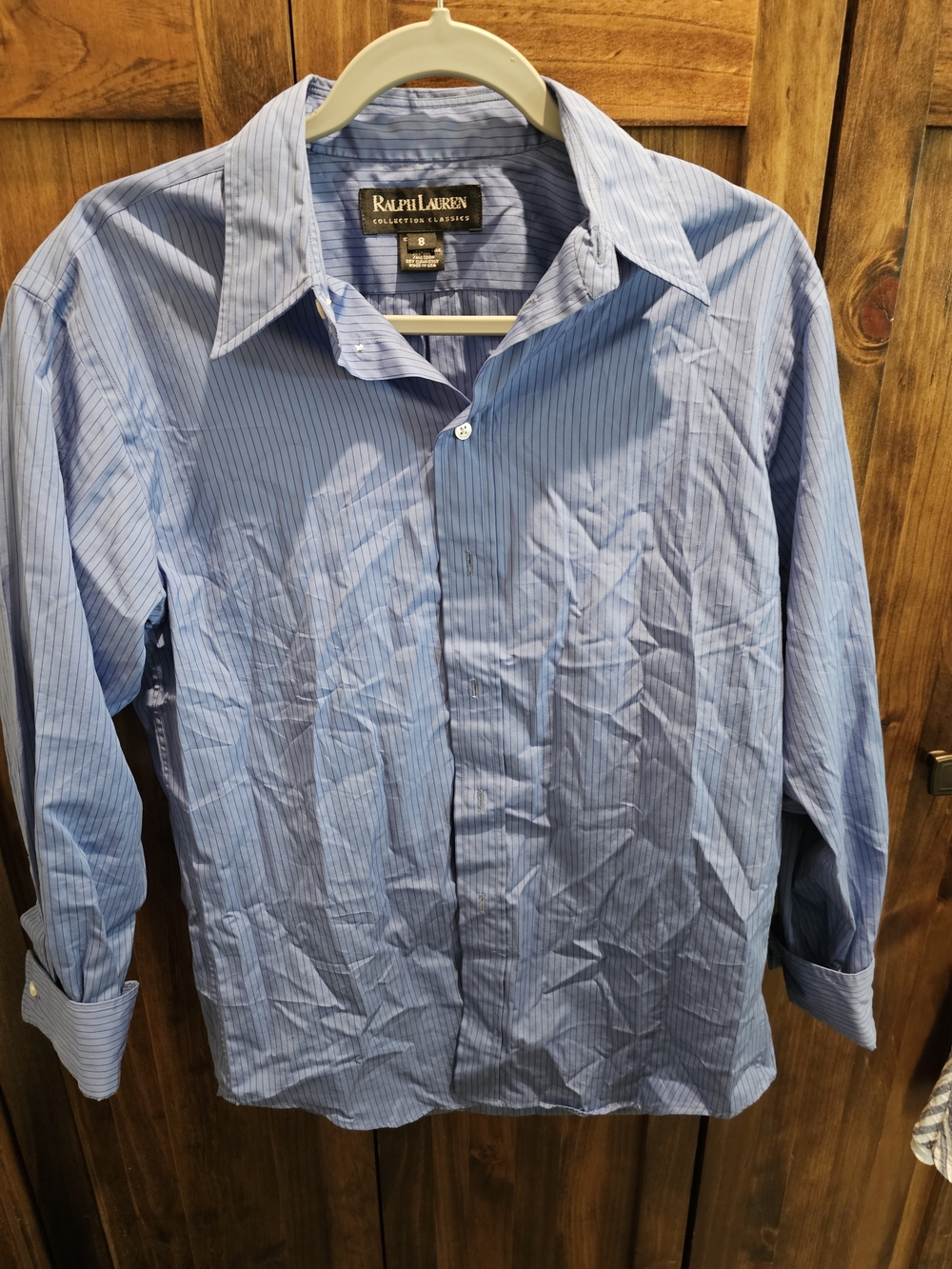 Ralph Lauren Blue Pinstripe Men's Dress Shirt